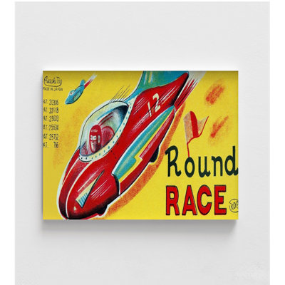 Retro Japanese Rocket Fu Poster Wall Art, Asian Man Cave Vintage Wall Art, Space Kids Bedroom Wall Art, Playroom Artwork