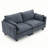 Modular Sofa Set with Ottoman, USB Ports & Side Pockets