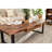  Live Edge Coffee Table with U Shaped Legs and South American Walnut, with Drawer Storage-563273367