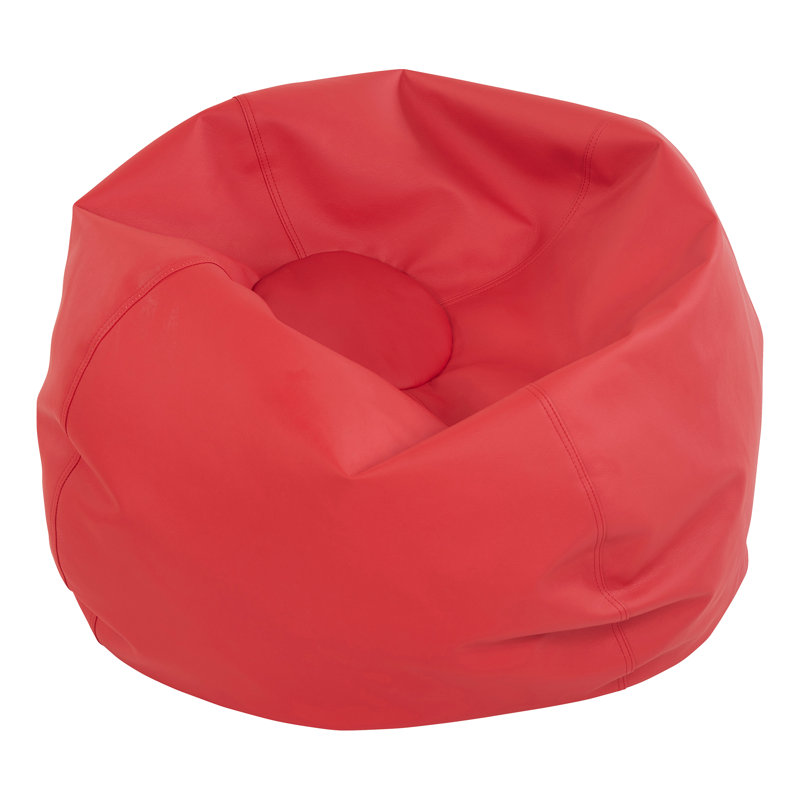 SoftScape Classic Bean Bag, Red, 19" H x 35" W x 35" D