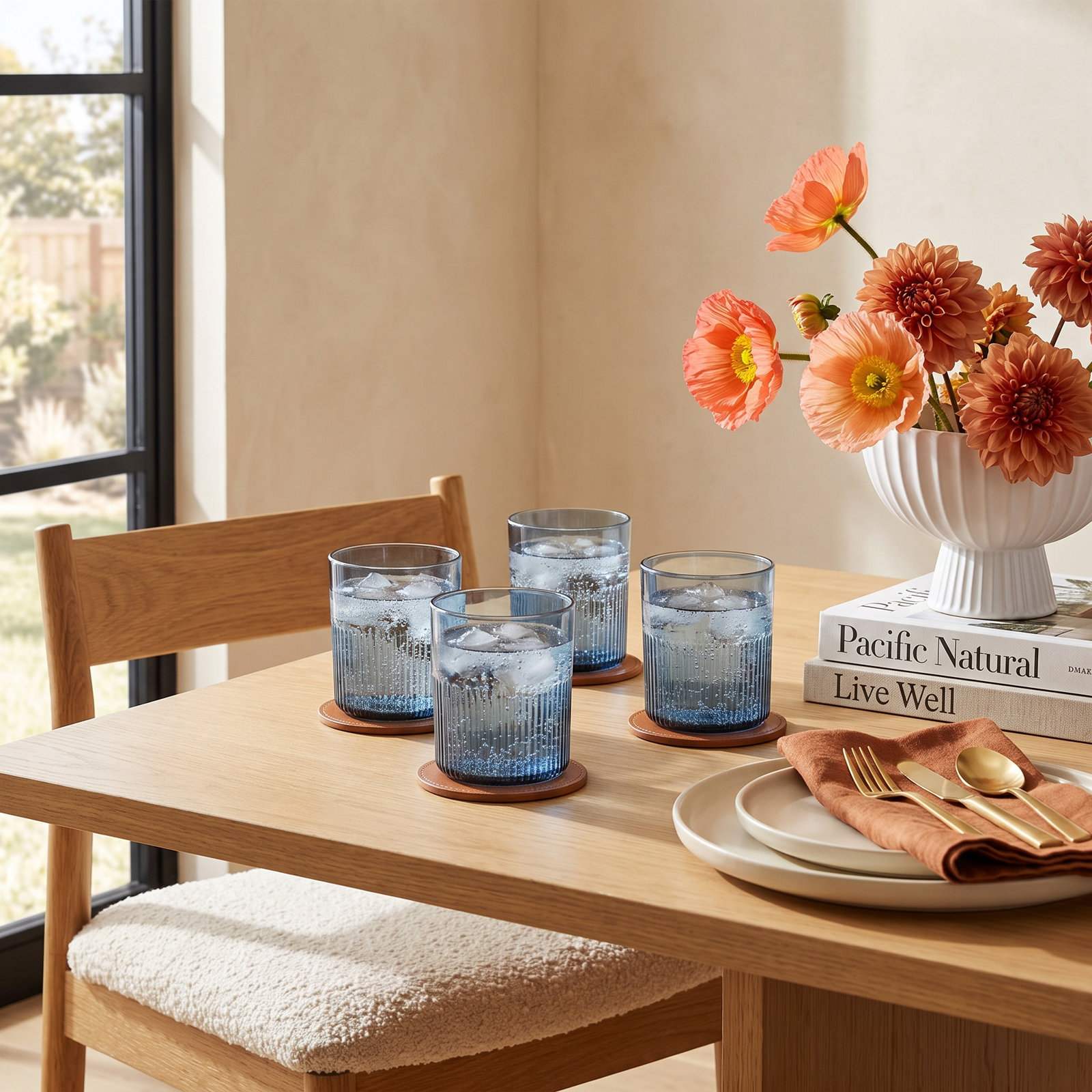 Lyon Sky Whiskey Glass, Lapis Blue