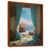 Toile avec cadre flottant brun