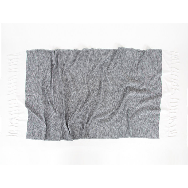 Serviette de plage 100% coton Gennesis, Noir