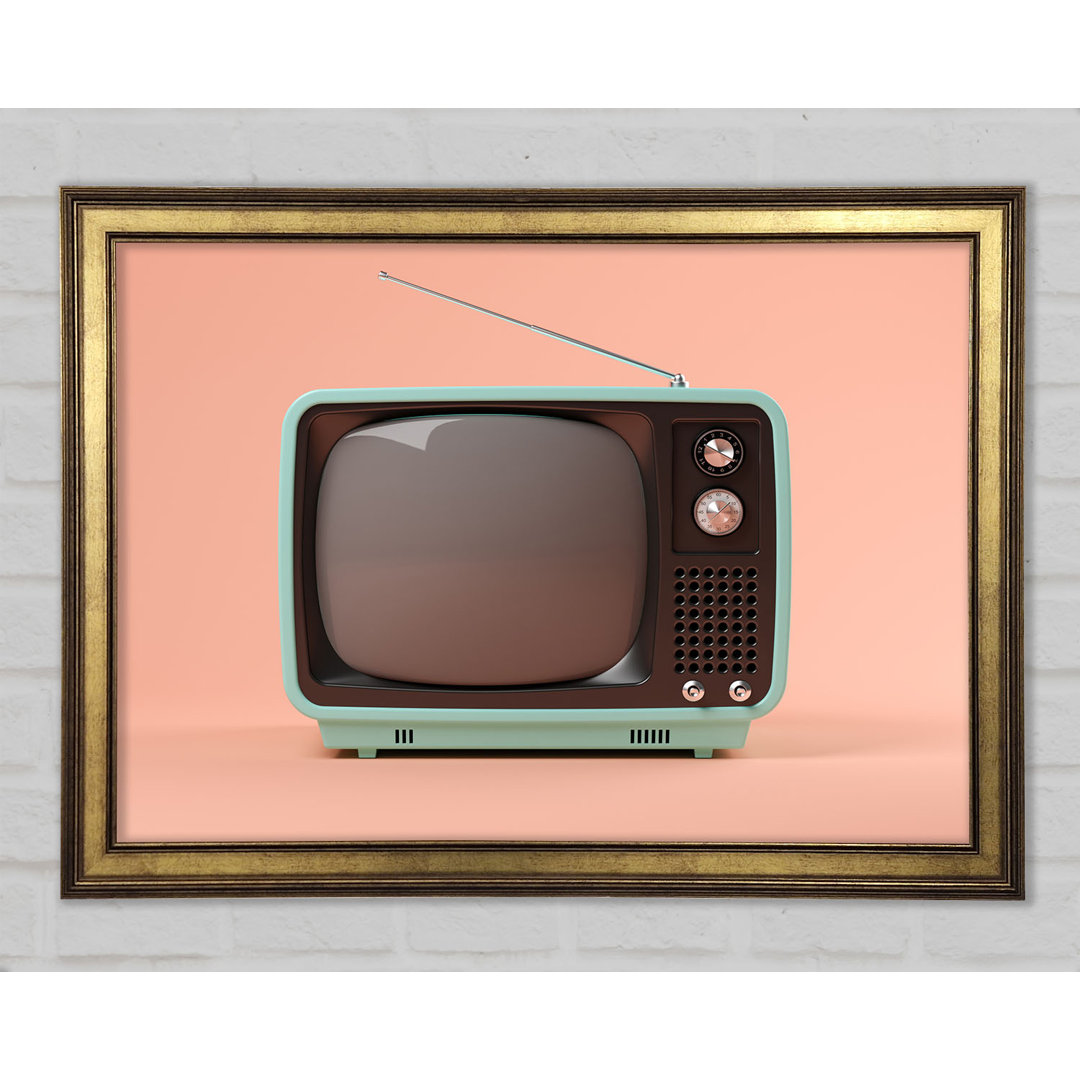 Der Retro-Fernseher - Einzelner Bilderrahmen Kunstdrucke