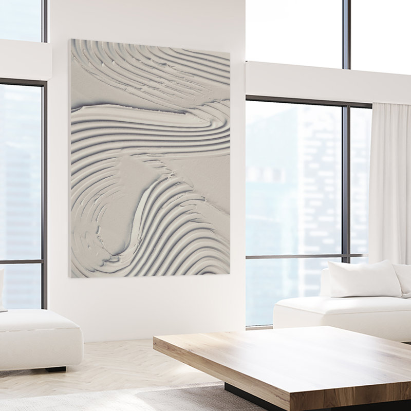 «Mud Texture 14 Beige» par Pictufy, H 72 po x l 48 po
