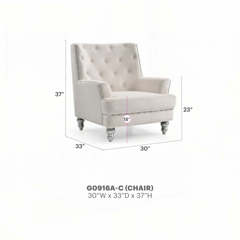 Élégant fauteuil ivoire pour espaces confortables