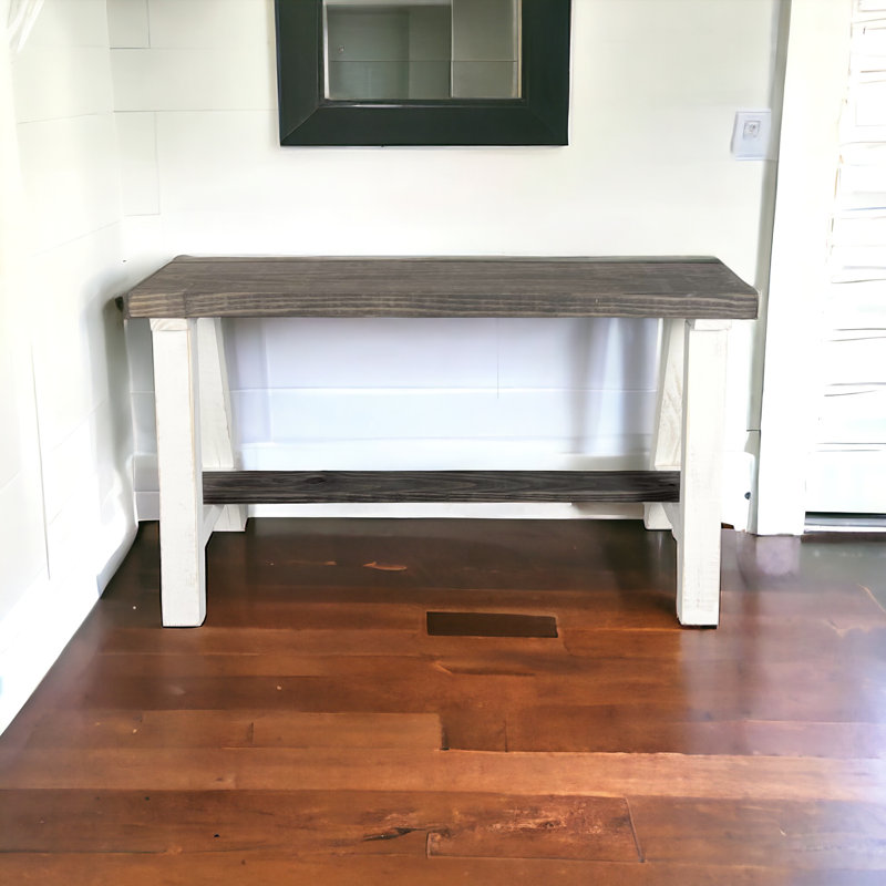 Banc Heritage Farmhouse, H 21 po x l 36 po x P 16 po, Gris / Blanc
