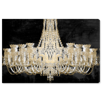 " Fashion And Glam Royal Gala Luxe, Modern & Contemporary Gold " Painting Print