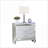 Sterling Modern Mirrored 3-Drawer Wood Nightstand in Silver-411491545