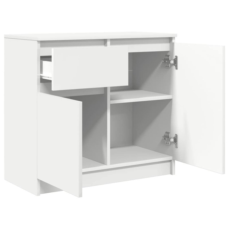 Sideboard With Drawer 71X35x65 Cm Engineered Wood, White