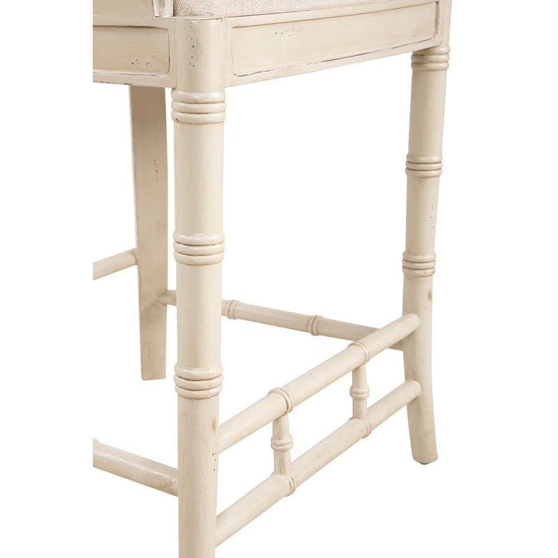 Spoonback 41" Tall Counter Stool, Cream
