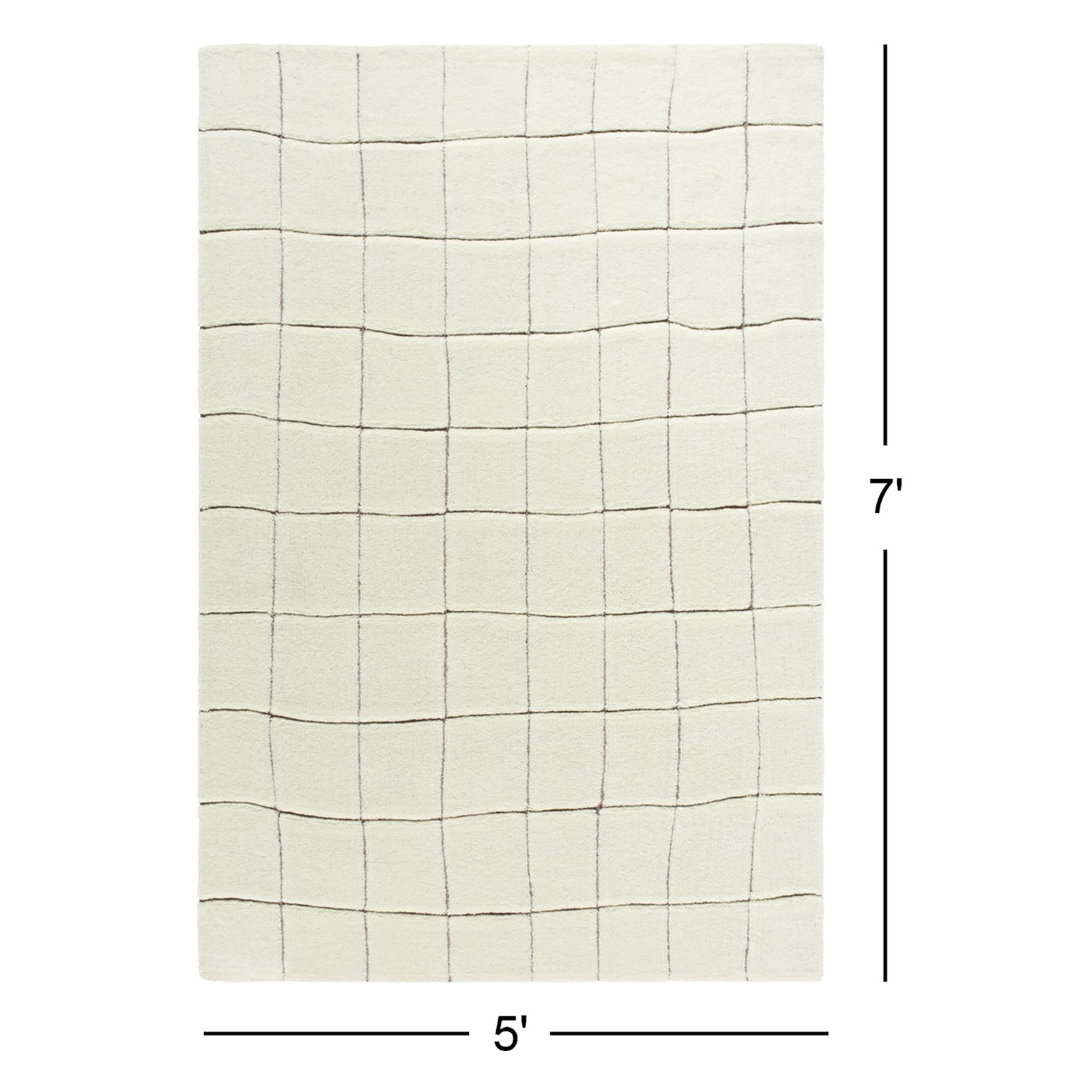 Millside Machine Washable Hand Tufted Rug, Rectangle 5' x 7'