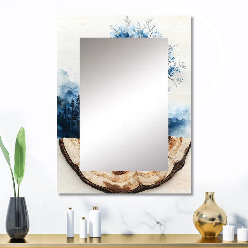 Winthrope IV - Floral Decorative Mirror On Metal, 32" x 24"