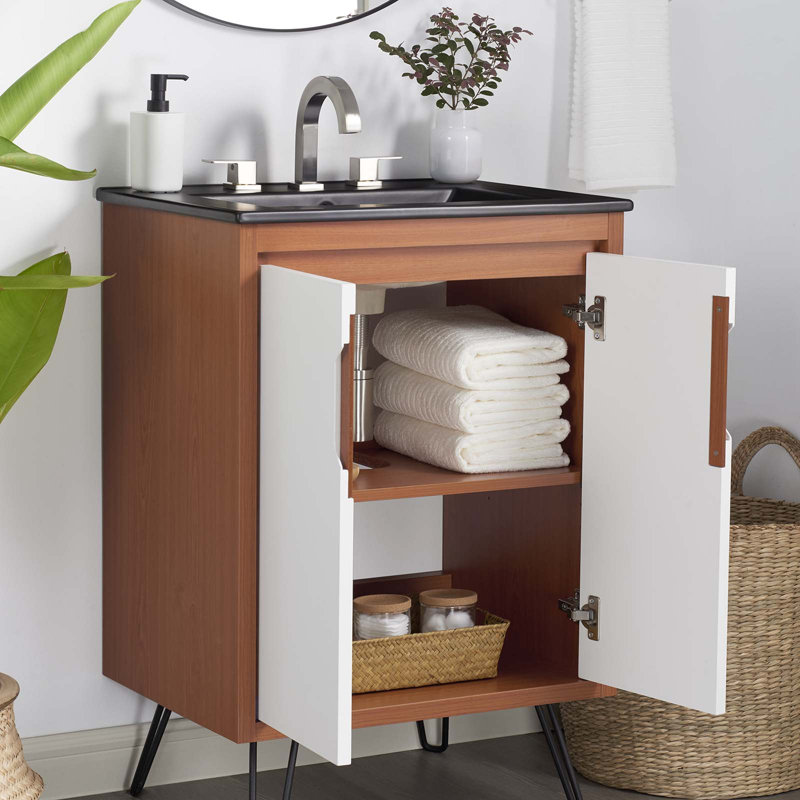 Meuble-lavabo de 24 po Modway Energize, Noir