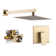 Rainlex Square Pressure Balanced Complete Shower System With Rough-in Valve
