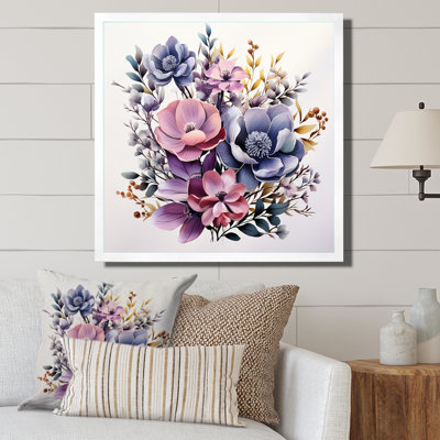 Bouquet de minimalisme mauve sur toile