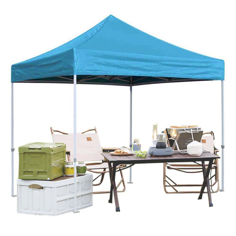 Amaziyah 96 Ft. W x 96 Ft. D Steel Pop-Up Canopy, Sky Blue, 8ft x 8ft
