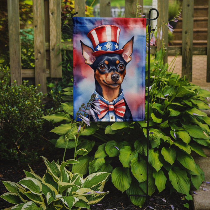 Drapeau patriotique du jardin américain, Pinscher miniature