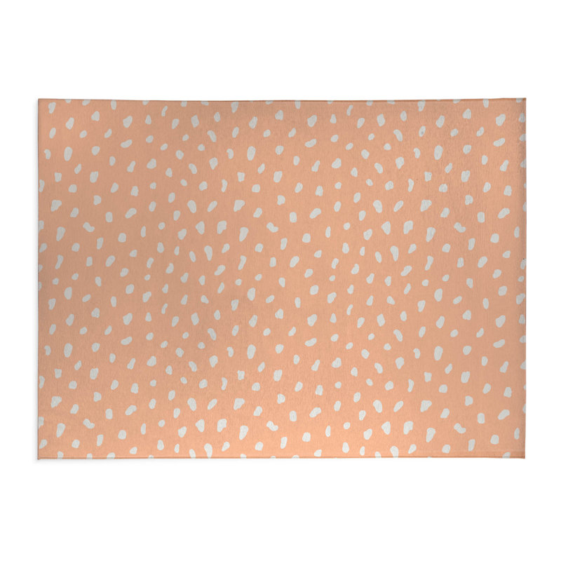 Paint Drop Activity Mat, Peach/Orange, Rectangle 2' x 3'
