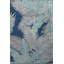 Tapis décoratif moderne à motif de feuilles bleues-1361082290