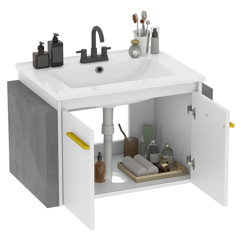  Meuble-lavabo moderne flottant de 26,5 po Modern