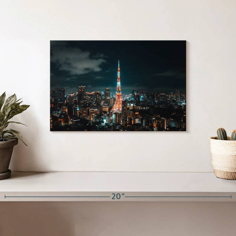 Ravi Glowing Tokyo Tower, 8" H x 12" W