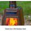 Réchaud à bois en acier inoxydable 304 Green Stove avec tuyaux de cheminée