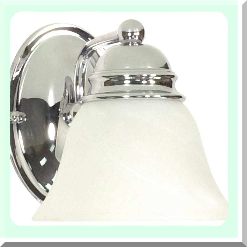 RadiantGlow Chrome Single Light Vanity Fixture