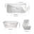 CASAINC 59" Rectangle Acrylic Freestanding Soaking Bathtub With Overflow Hole ＆ Center Drain, Glossy White