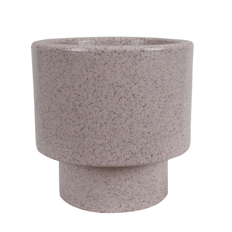 Pot à fleurs en polyéthylène Williard, H 10 po x l 7 po x P 7 po, Rose