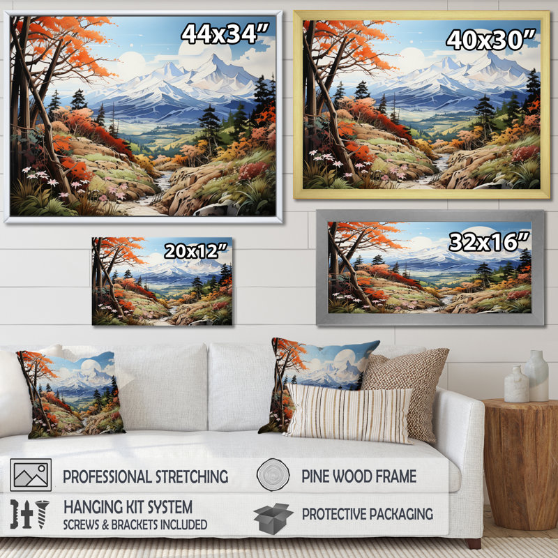 Green Mountains Summer Peaks Pastoral IV, 24" H x 32" W, Toile tendue