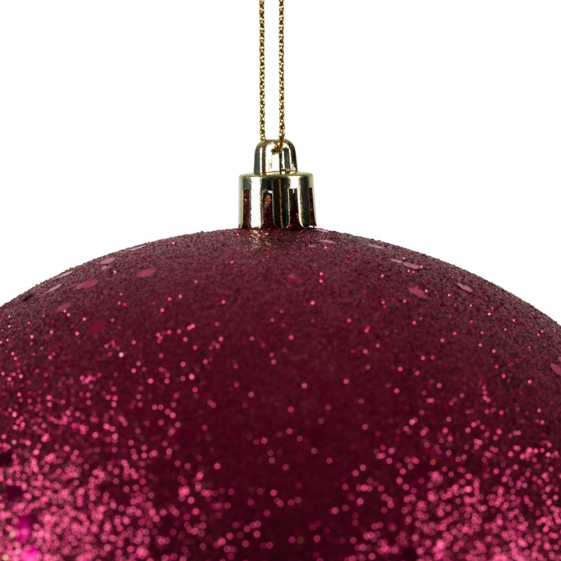 Décoration de boule décorative des Fêtes, H 6 po x l 6 po x P 6 po, Rouge
