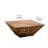 35" Wabi-Sabi Vintage Distressed Accent Grain Effect Rustic Square Coffee Table-- Arrtle Furniture