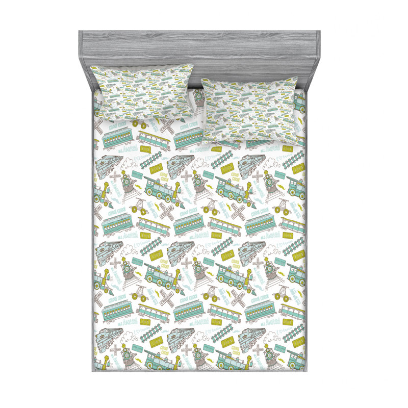 Ensemble de draps Choo Choo Train, Taie d'oreiller taille double