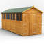 Powersheds 16 x 6ft Timber Tongue & Groove Garden Shed, Double Doors