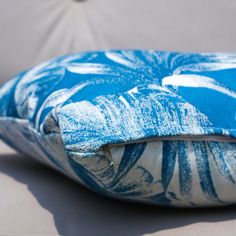 Indoor/Outdoor Cotton Reversible Throw Pillow
