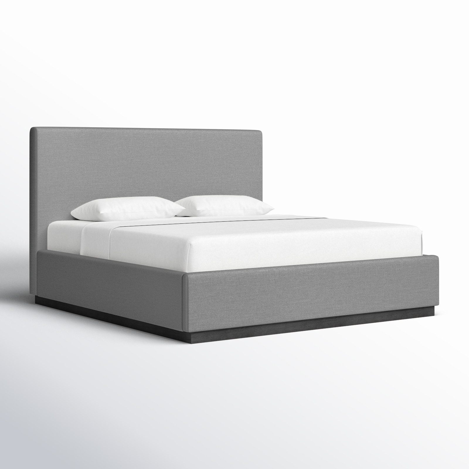 Citori Linen Upholstered Bed, King, Grey Linen Textured Fabric