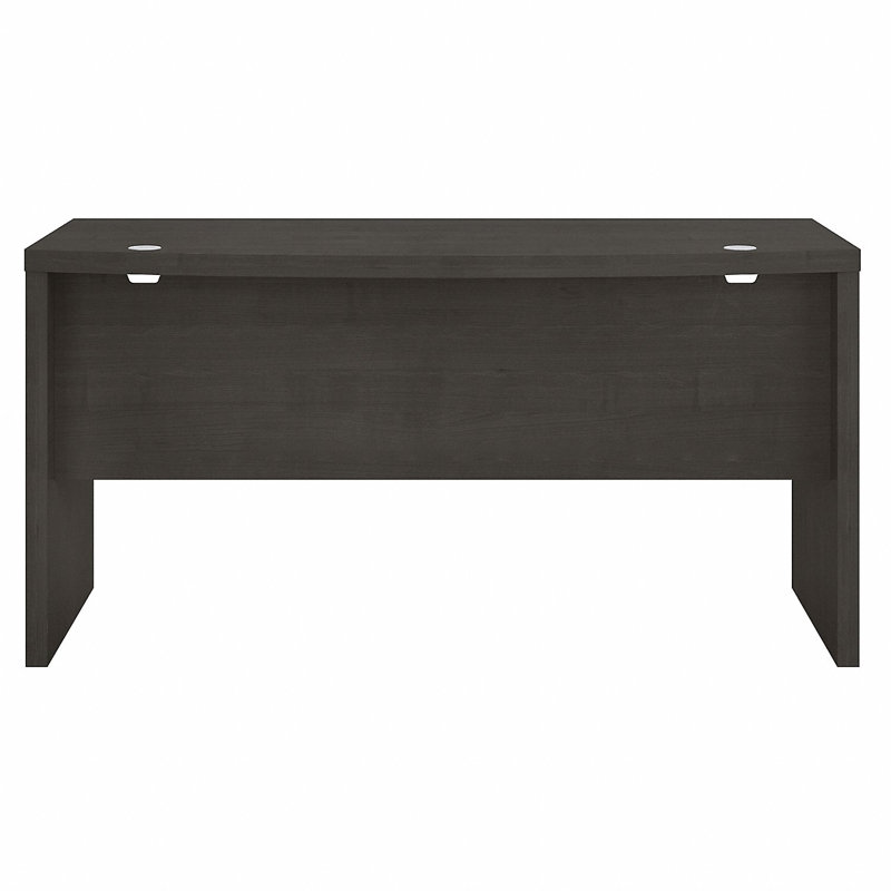 Echo Bow Front Desk, Charcoal Maple