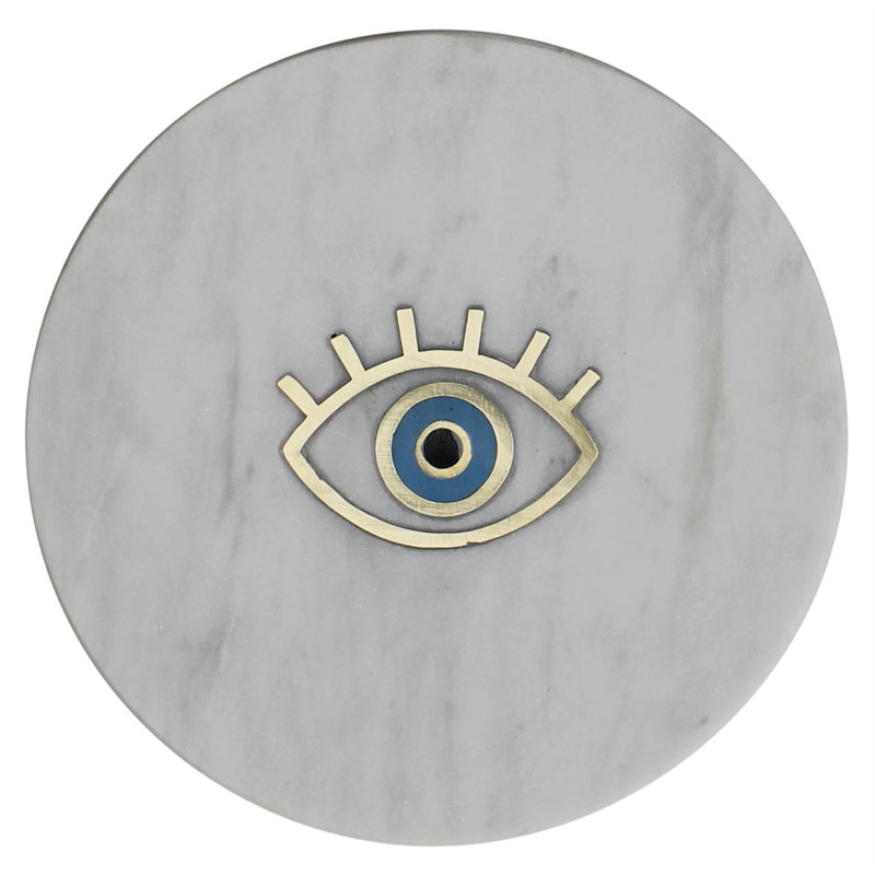 Plateau de service en marbre Eye Inlay