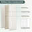 60"X80" Raised 6-Panel Textured White Primed Molded Sliding Closet Doors With Installation Hardware Kit and Satin Nickel Finger Pull-119716594