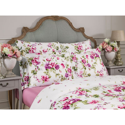 Alba Rayon Floral Flat Sheet