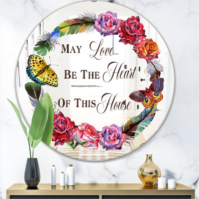 Miroir mural May Love Be the Heart