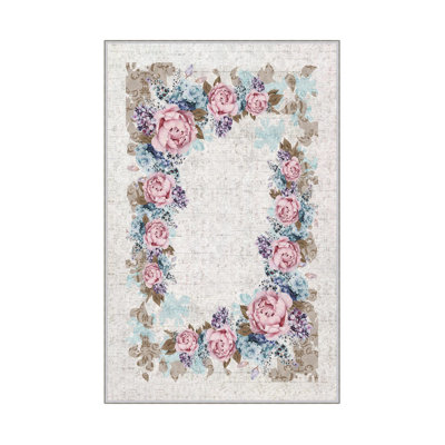 Luxurious Woven Area Rug, 100% Polyester, 23.6 x 39.4 inches | 650 g/m², 0.3 in Pile Height | Antibacterial, Non-Slip PVC Dot Underside, Machine Washable | 3D Digital Printing, Perfect for Living Room & Bedroom Decor