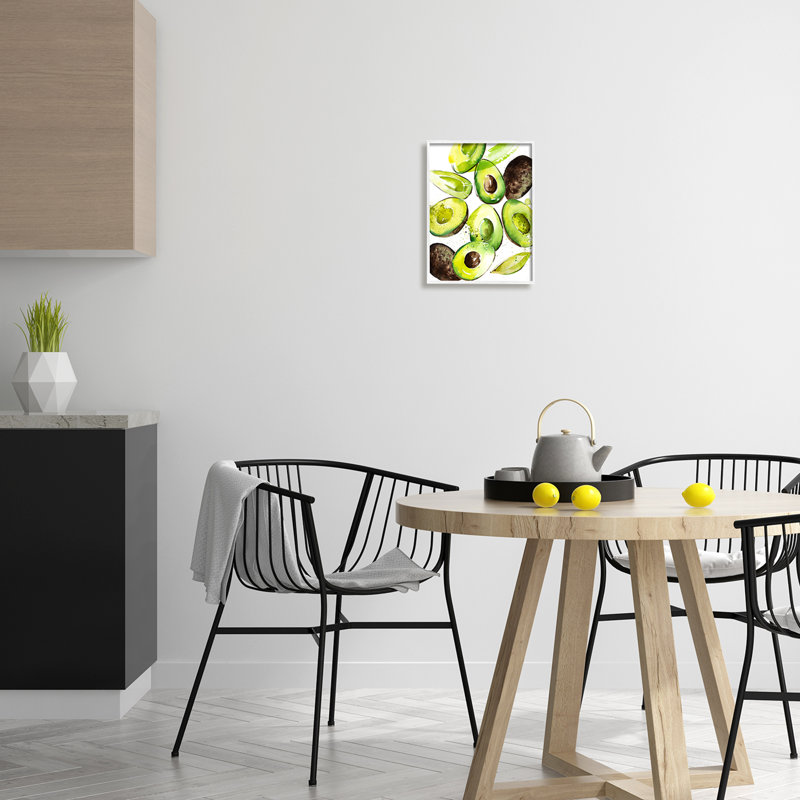 Peinture moderne d'avocat encadrée sur bois par Enya Todd, peinture, H 14 po x l 11 po x P 1,5 po