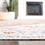 Arizona Oriental Machine Washable Non-Slip Area Rug in Ivory & Red-211873449