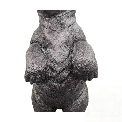 Weather Resistant Resin Standing Bear Statue, Realistic Figurine for Rustic Outdoor and Indoor Decor