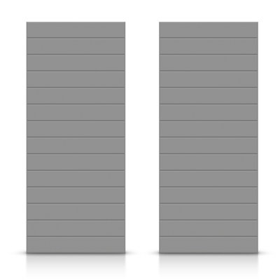 Hollow Paneled Painted without Installation Hardware Kit Sliding Closet Doors