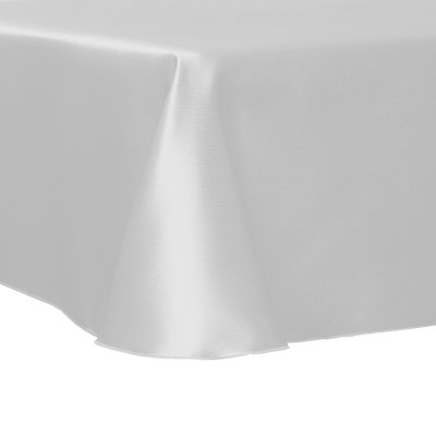 Ultimate Textile Herringbone - Fandango 60 X 84-Inch Oval Tablecloth, White