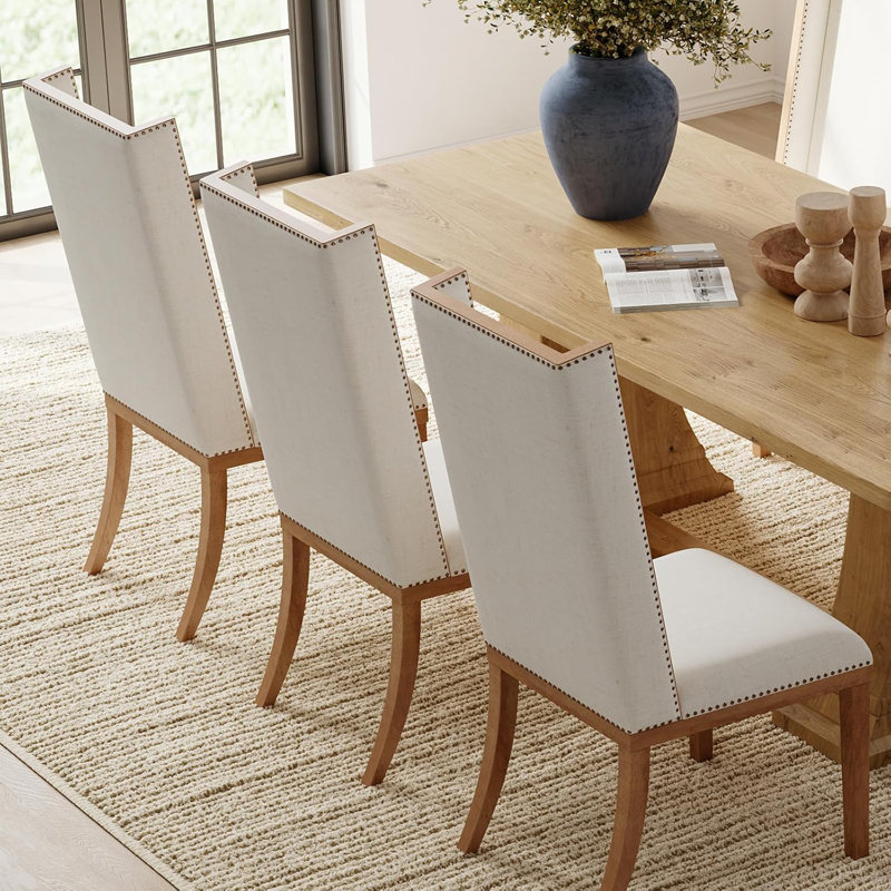 Ensemble de 2 chaises de salle à manger rembourrées en tissu Parsons