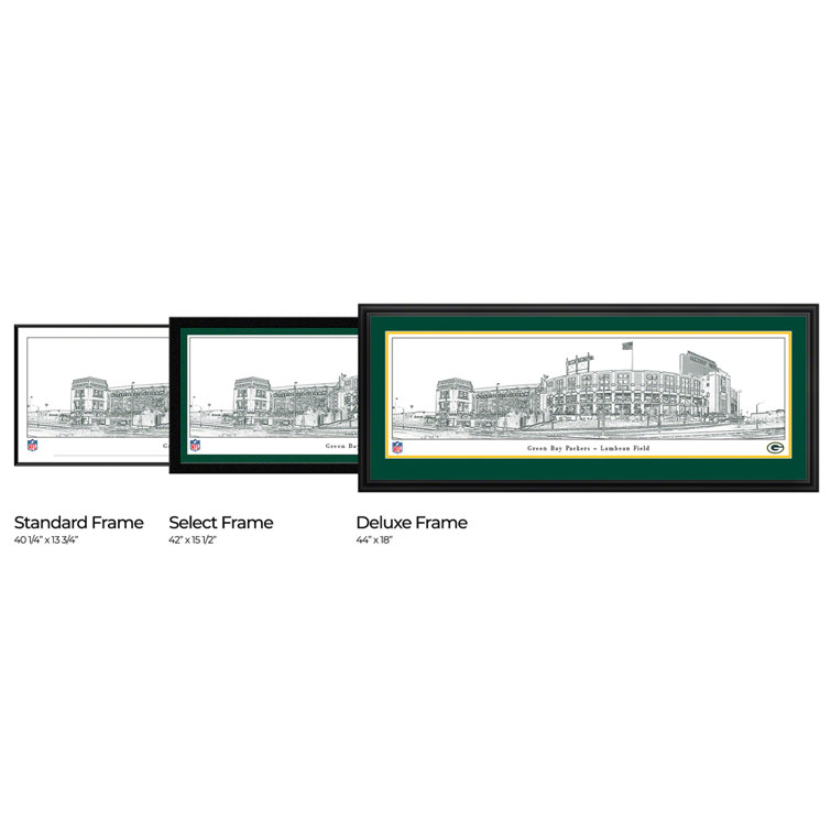 Lambeau Field Line Art Panoramic - Standard Frame at the Packers